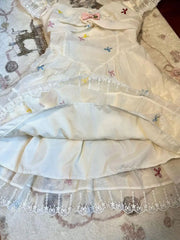 Lunivop  Pure Desire Girl Sweet Little Flying Sleeve Dress Female Summer Waist Small Lace Suspender Princess Dress the dress black dress white dress