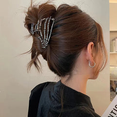 Lunivop  Punk Halloween Spider Skeleton Hand Hair Claw Clips for Women Metal Shark Clamp Gothic Crab Holiday Hair Accessories Girls