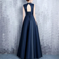 Lunivop  Elegant Simple Slim Fit O-neck Evening Dresses Sleeveless Backless Cross Lace-up Prom Dress New Beading Design Formal Robe