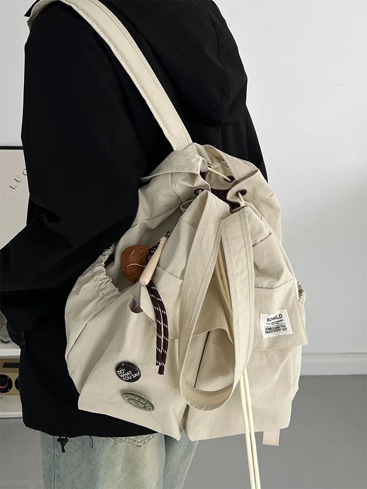 Lunivop   Travel Commuter Lightweight Dual oulder Bag Women's Trendy Brand College Student Class Commuting Simple Mountain Single o...
