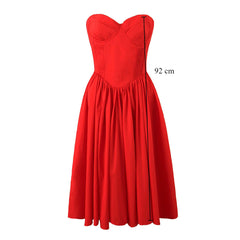 Lunivop Summer Strapless Bodycon Dress 2024 New Arrivals Cotton Red Sexy Party Dresses Fashion Female Clothing