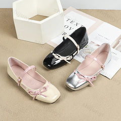 Lunivop Casual Woman Shoes Elegant Female Footwear Bowknot Ballet Flats Round Toe Big Size Dress Ballerinas Mary Jane Shoes for Women