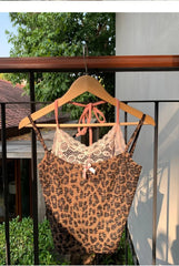 Lunivop  Sexy American Spice Girls Fake Two Piece Vest Leopard Unique Slim Short Sling Pure Desire Fairycore Sexy Trendy Tanks