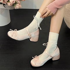 Lunivop  Simple and Gentle Fragrant Retro French Thick Heel Mary Jane Shoes Women's Autumn and Winter Versatile Single Shoes