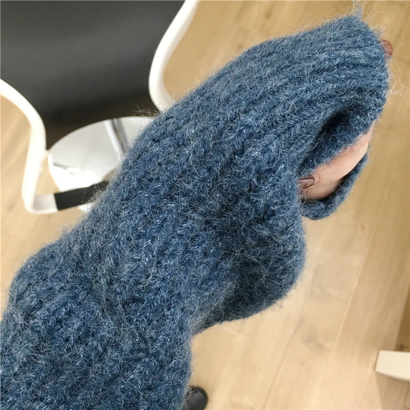 Lunivop Cardigan Women Cocoon Knitted Long Sleeve V-neck Crop Sweater Jacket Fall Winter 2025 Casual Cozy Outfit