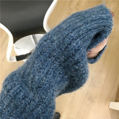 Lunivop Cardigan Women Cocoon Knitted Long Sleeve V-neck Crop Sweater Jacket Fall Winter 2025 Casual Cozy Outfit