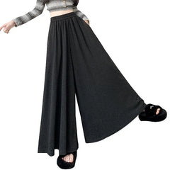 Lunivop  Women's Pants New in Spring and Autumn Fashionable High-waisted Loose Casual Versatile Culottes Cotton Mixed