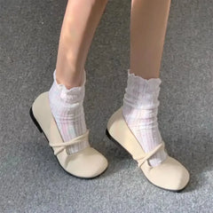 Lunivop  Woman Flats Office Moccasins Beige With Heel Shoes for Women Solid Color Summer Cheap Liquidation Beau Today Popular 39