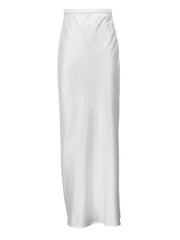 Lunivop  White Satin High Waist Long Skirt For Women Zipper Side Split Slim Elegant Party Maxi Skirt Y2k Outfit Female Long Skirt