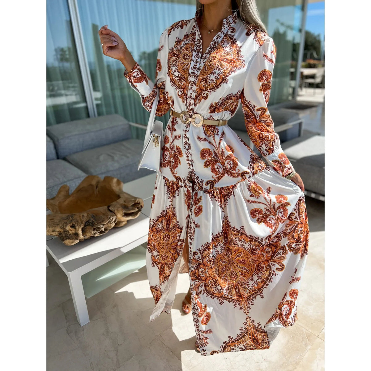 Lunivop  Spring/Summer New Women's Fashion Bohemian Casual Long Dress INS Loose Vacation Dress