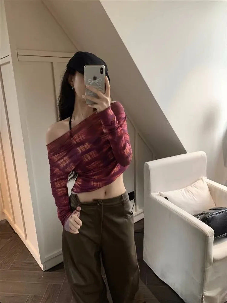 Lunivop  Sweet Mesh Long Sleeve Sun Protection T-shirts Summer See Through Thin Tee Shirt 2025 New Sexy Slim Fit Top for Women