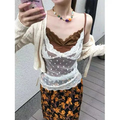 Lunivop  French casual sun protection cardigan women's new summer wear long sleeve lace suspenders design skirt three-piece set