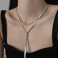 Lunivop Popular Geometric Sweater Box Chain Female Long Necklace For Women Adjustable Fine Jewelry Wedding Party Birthday Gift