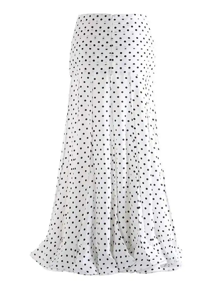 Lunivop  Fashion Women's High Waist Skirt Polka Dot Flounce Elegant A Line Female Skirts New Tide