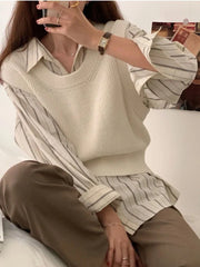 Lunivop Striped Women Shirts Spring Long Sleeve  Women Shirts Loose Button Up Chic Ladies Shirt Fashion Korean Casual Female Tops