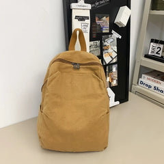Lunivop  Solid Canvas Backpacks 100% Cotton School Bags Korea Style Cloth Satchels Simple Black Leisure Or Travel Shoulder Packages