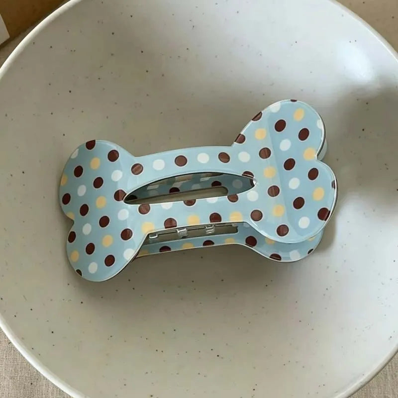 Lunivop  Fashion Leopard Print Bone Hair Claw For Women Classic Colorful Polka Dot Hair Clip Back Head Clip Cute Hair Accessories