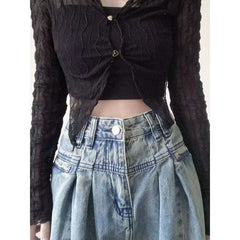 Lunivop  Vintage American High Waist Wide Leg Jeans for Women Pear Shape Slimming Straight Loose Drapey Ankle-Length Pants Long Trousers