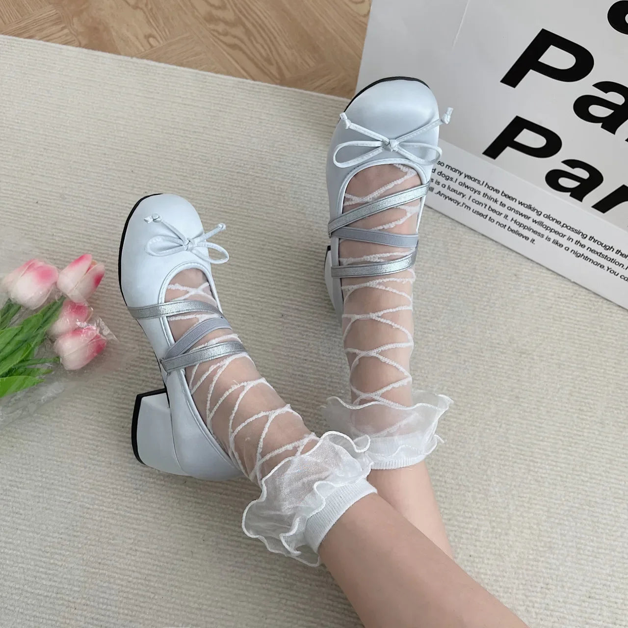 Lunivop Women Pumps Bowknot Mary Jane Shoes Autumn New Lolita Dress Round Toe Shoes Designer Shallow Sandals Female Elegant Zapatos