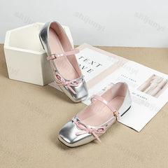 Lunivop Casual Woman Shoes Elegant Female Footwear Bowknot Ballet Flats Round Toe Big Size Dress Ballerinas Mary Jane Shoes for Women