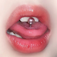 Lunivop Zircon Round Ball Tongue Stud Body Jewelry Tongue Piercing Bar Nipple Barbell Septum Piercing