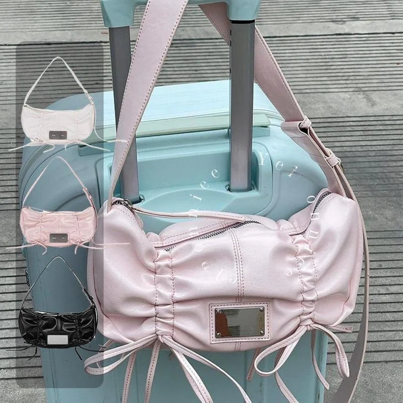 Lunivop   Wild  Knot oulder Bag Dstring Crossbody  Bag for Women Daily Use Polyester Material Summer 2024 Sle