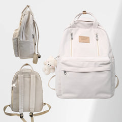 Lunivop  Solid Color Women Backpack High Quality Youth Waterproof Backpack for Teenage Girls Female School Shoulder Bagpack