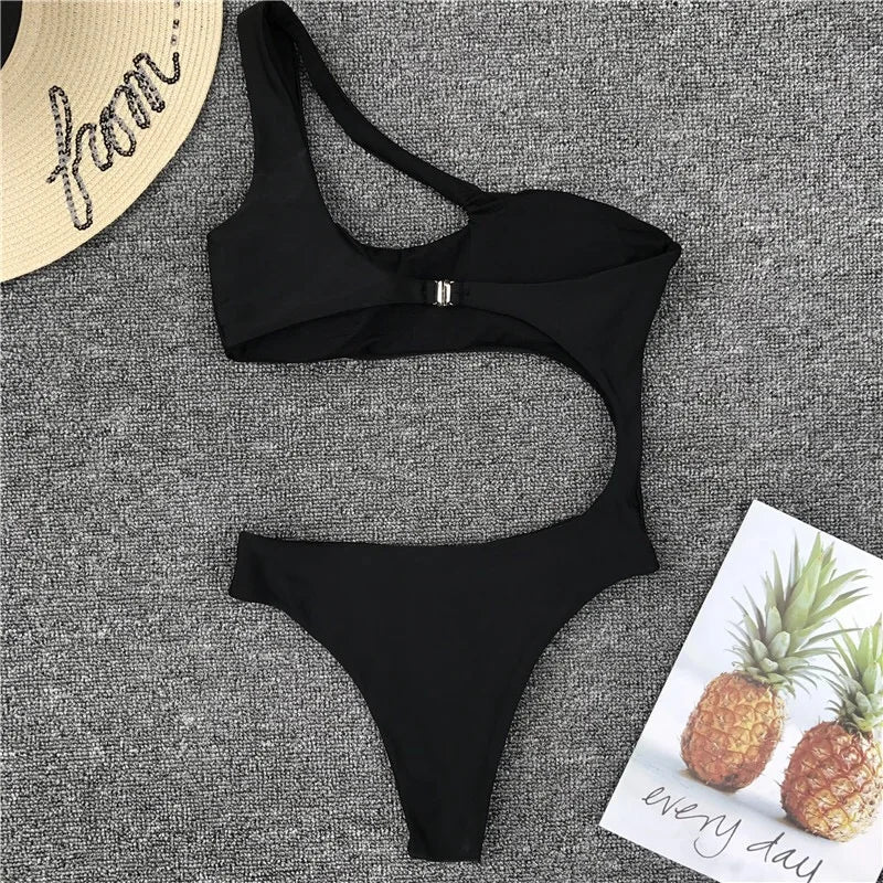 Lunivop  Sexy Bandage One Piece Swimsuit Women Hollow Out Monokini Swimwear Vintage Hole Bathing Suit