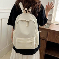 Lunivop  New Pure Color Large Capacity Simple Casual Oxford Cloth Student Class Bag Men's Casual Double Shoulder Bag Fresh Sweet Style