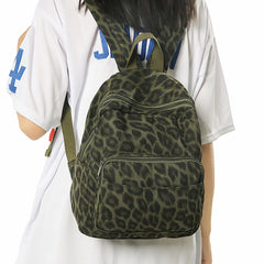 Lunivop  Leopard Small Canvas Backpacks Women 100% Cotton Little Casual Backpacks Camouflage Cute School Bags For Teenage Girls