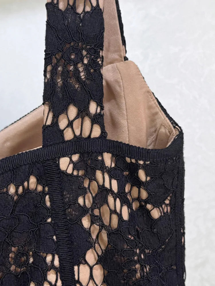 Lunivop  Fashion Sexy Dress Women's Strap Lace Waist Cinching Fishtail Dress Dresses 2025 Summer New Tide