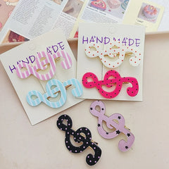 Lunivop  Musical Note Polka Dot Striped Hairpins Korean Fashion Bangs Side Clips Lovely Daily Hair Accessories for Women Hair Barrettes