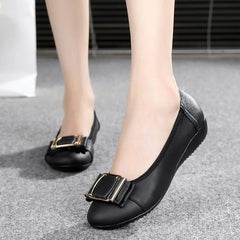 Lunivop  New Summer Women cutouts Genuine Shoes Comfortable Buckle Flats Nurse Casual Handmade ballet flats