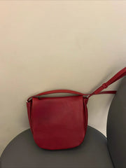 Lunivop  Versatile Commuting Single Shoulder Crossbody Saddle Bags for Women New Retro Mini Red Mobile Phone Bag