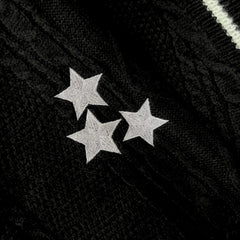 Lunivop Reputation Cardigan with Snake Star Cardigan Rep Taylor Embroidery V-Neck Button Up Knitted Sweater in Black Fall Winter