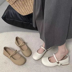 Lunivop New Women Flats Fashion Round Toe Shallow Mary Jane Shoes Soft Casual Ballet Shoes Low Heel Single Shoes Zapatos De Mujer