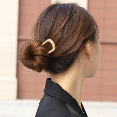 Lunivop  U-Shaped Hair Fork Fashion Hairpin Black Color Metal Hairpin Geometric Design Headwear Hair Sticks Women Girls