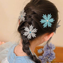 Lunivop  2PCS New Princess Snowflake Girls Lovely Hairpins Children Headwear Hairgrip Hair Clips Barrettes Hair Accessories