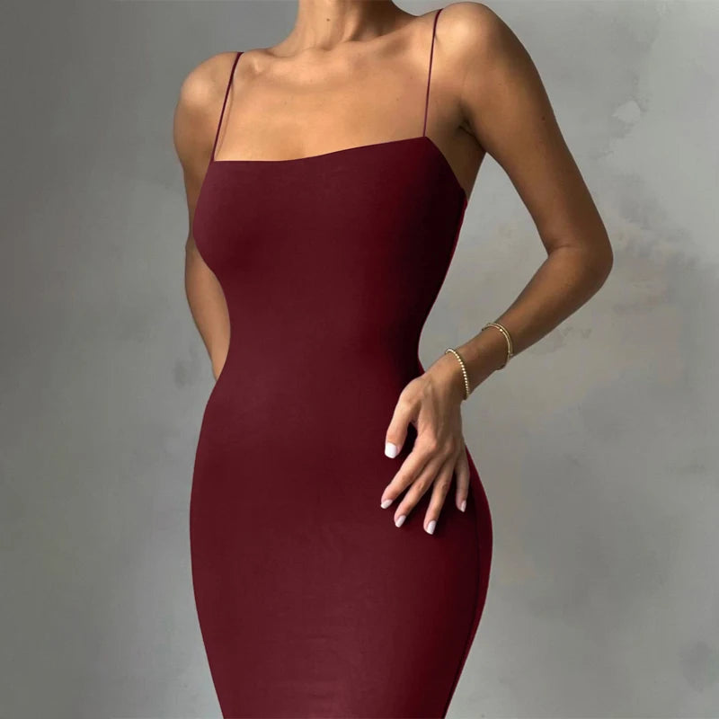 Lunivop Sling Classic Basic Elegant Long Women'S Dresses Casual Streetwear Outfit Party Vacation Y2K Fashion Clothing