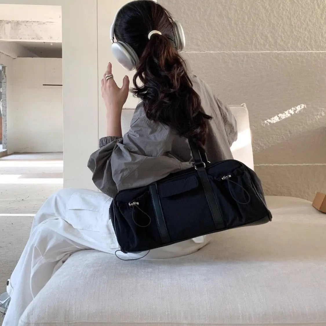 Lunivop   Nylon Underarm Bag Women's Large Capaci Sport Pillow Single oulder Bag Trendy Handbag Spring Summer New Sle Versatile