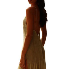 Lunivop  New Fashion Hot Selling Spring and Summer New Pleated Suspender Comfortable Dress INS Casual Vacation Loose Dress