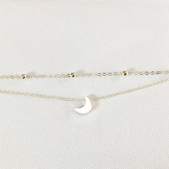 Lunivop New Trendy Boho Double Layered Moon Pendant Anklets for Women Niche Design Elegant Party Jewelry  Girlfriend Gifts