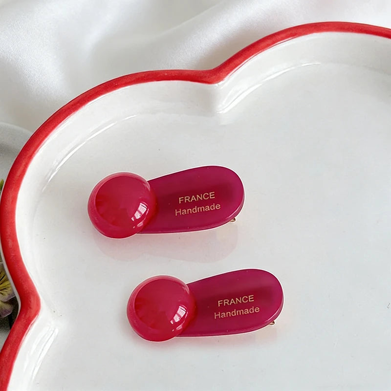 Lunivop  2pcs/set Mini Hair Clips for Women Sweet 3.5cm Bangs Edge Clip Cute Acetate Duckbill Girl New Arrivals Headwear Hair Accessories