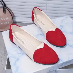 Lunivop New Large Size Flat Sole Women Shoes Fashion Round Head Heart-shaped Comfort Soft Sole Casual Shoes for Women Zapatos De Mujer