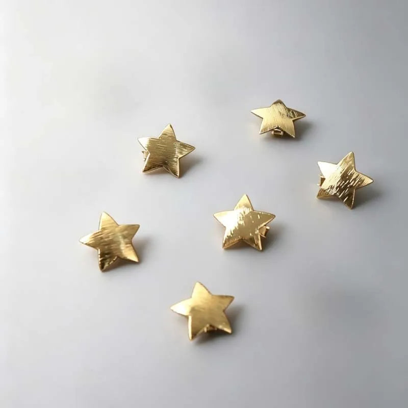Lunivop  10Pcs Fashion Star Shaped Hair Clips For Women Sweet Textured Five Pointed Star Braid Hair Clips Hair Accessories