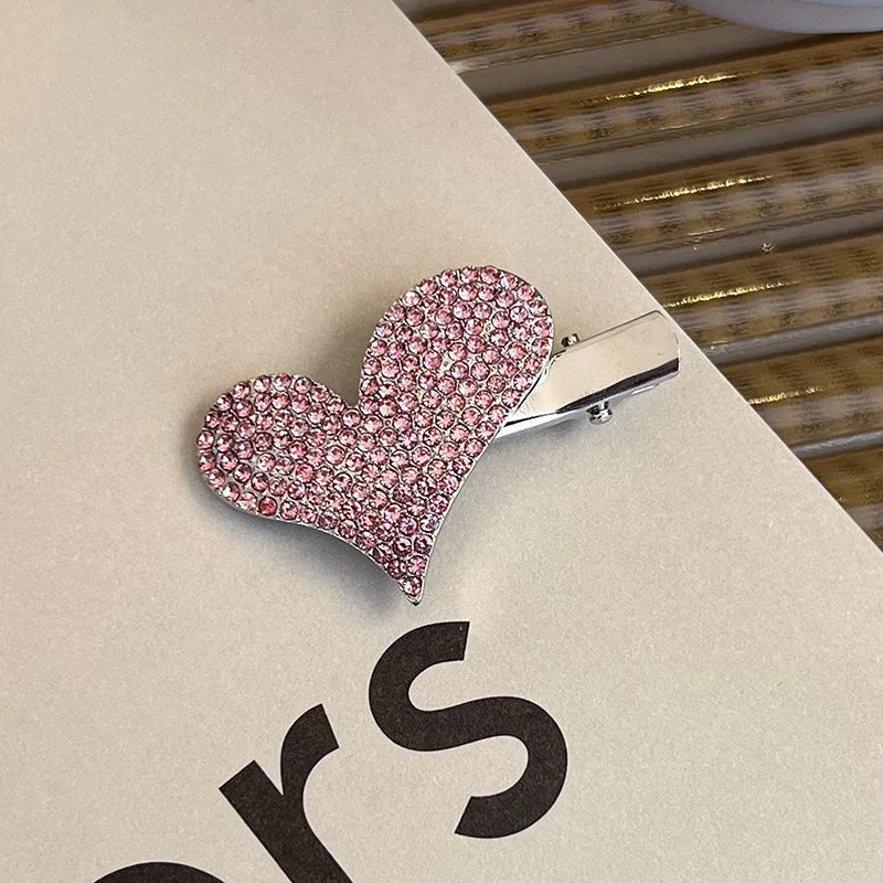 Lunivop Y2K Pink Rhinestone Butterfly Bow Star Heart Hairpins Barrettes Women Korean Fashion Kpop Hair Clip Accessories