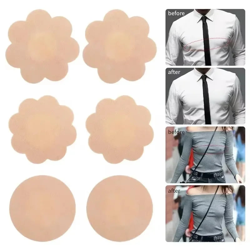 Lunivop 10/100pcs Women Nipple Cover Self Adhesive Lift Up Breast Petals Lady Invisible Bra Sticky Chest Nipple Shield Pad Bra Accessory