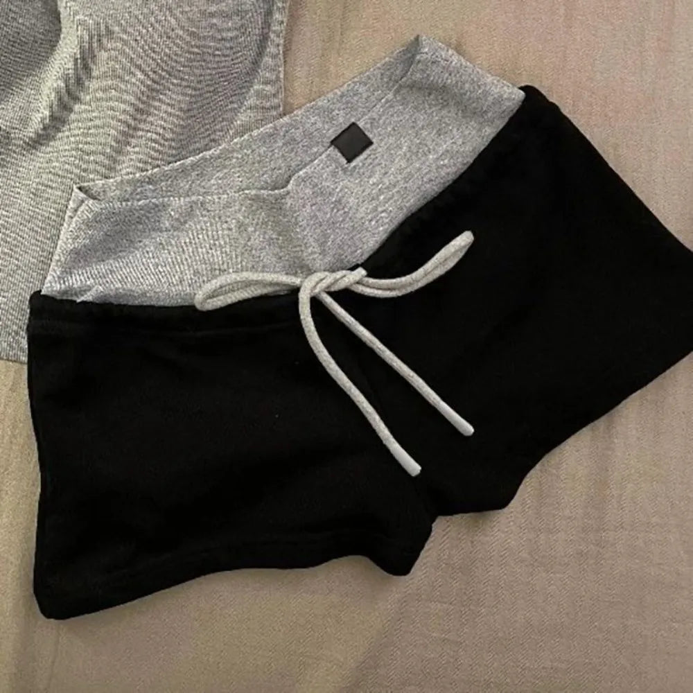 Lunivop  Stripe Summer New Thin Wid Leg Pants Drawstring Loose Casual Hot Sell Patchwork Shorts Simple Office Lady Moda Pantalones