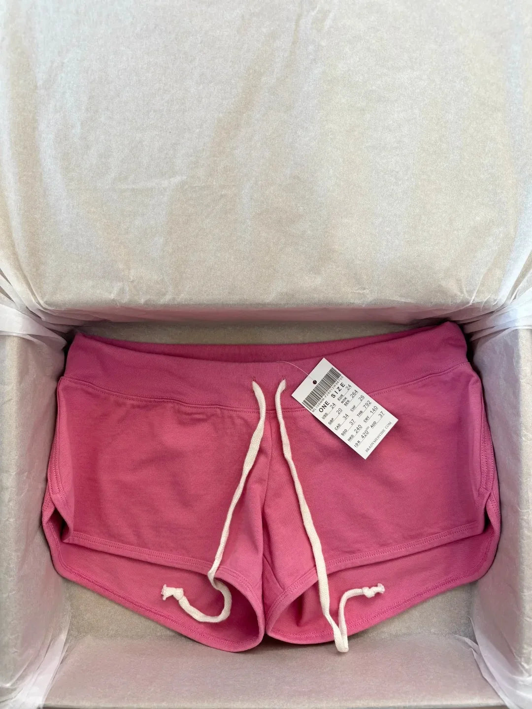 Lunivop  New Rose Pink Cotton Short Pant Women Casual Elastic High Waist Casual SweatShorts Sweet Vintage Cute Y2K Drawstring Bottoms