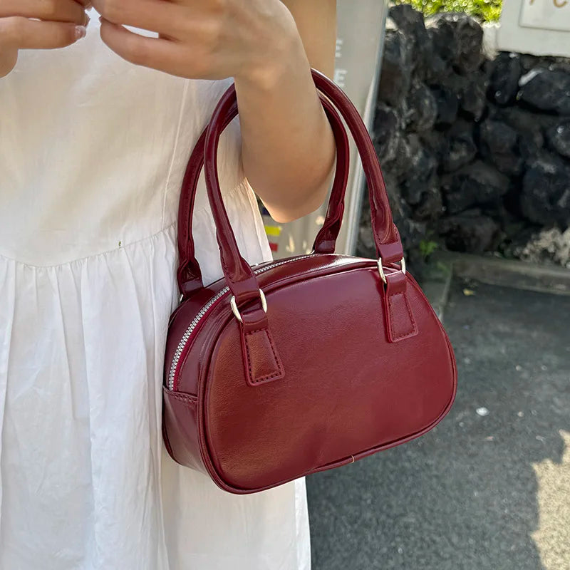 Lunivop   Faionable Small Square Bag Women's Handbag Versatile Single oulder Crossbody Bowling Bag Handheld Bag Premium PU Leather
